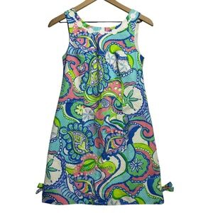 Lily Pulitzer Paisley Shift Dress Womens M Resort Tea Sleeveless Beach Mini